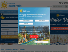 Tablet Screenshot of goldcoasttouristparks.com.au